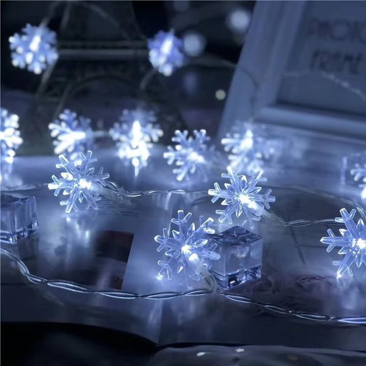 10M 80Leds Christmas Snowflakes Lights LED Fairy Lights Garland Light Waterproof String Lights Christmas Home Garden Decoration - Nook Nest Online Store