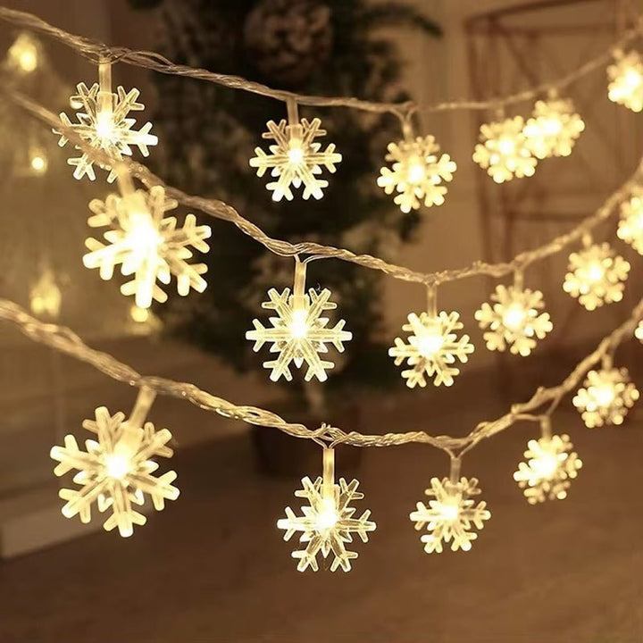 10M 80Leds Christmas Snowflakes Lights LED Fairy Lights Garland Light Waterproof String Lights Christmas Home Garden Decoration - Nook Nest Online Store