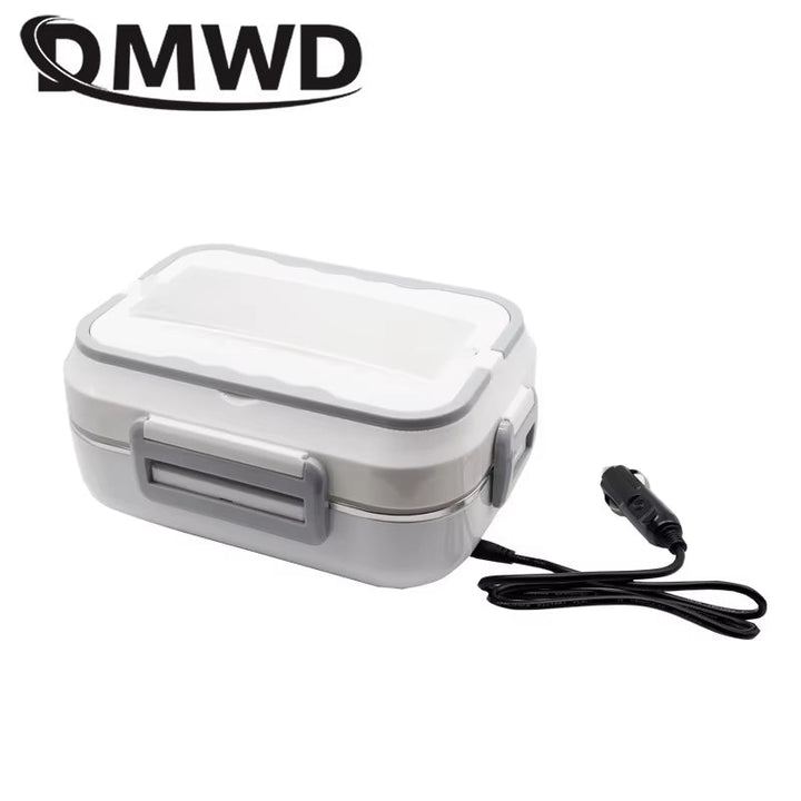 110V/220V/12V Portable Electric Heating Lunch Box Container Stainless Steel Meal Heater Home Car Rice Cooker Food Steamer Warmer - Nook Nest Online Store