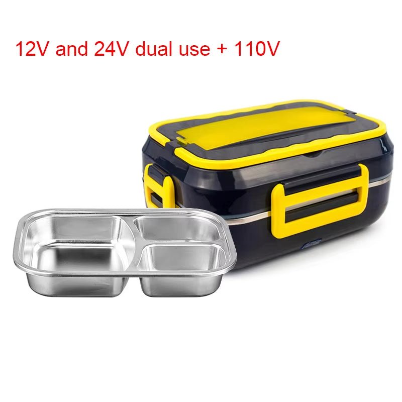 
                  
                    110V/220V/12V Portable Electric Heating Lunch Box Container Stainless Steel Meal Heater Home Car Rice Cooker Food Steamer Warmer - Nook Nest Online Store
                  
                