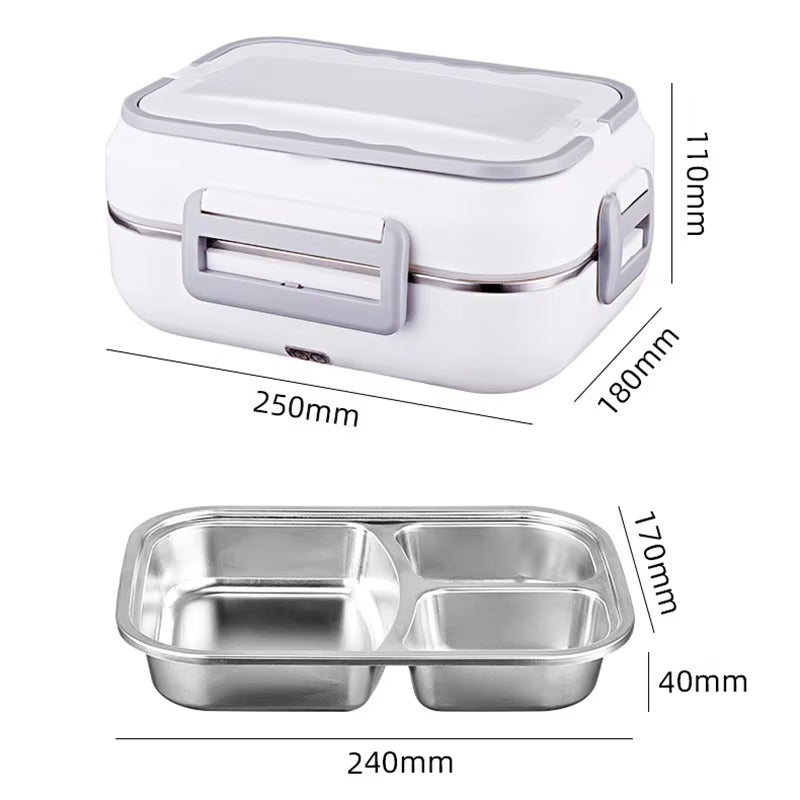 
                  
                    110V/220V/12V Portable Electric Heating Lunch Box Container Stainless Steel Meal Heater Home Car Rice Cooker Food Steamer Warmer - Nook Nest Online Store
                  
                