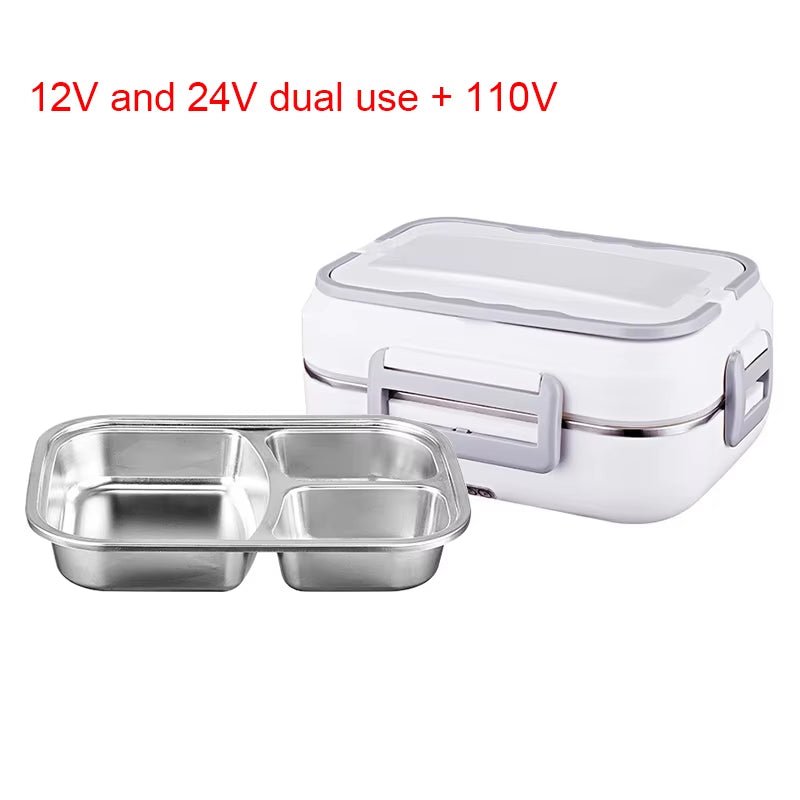 
                  
                    110V/220V/12V Portable Electric Heating Lunch Box Container Stainless Steel Meal Heater Home Car Rice Cooker Food Steamer Warmer - Nook Nest Online Store
                  
                