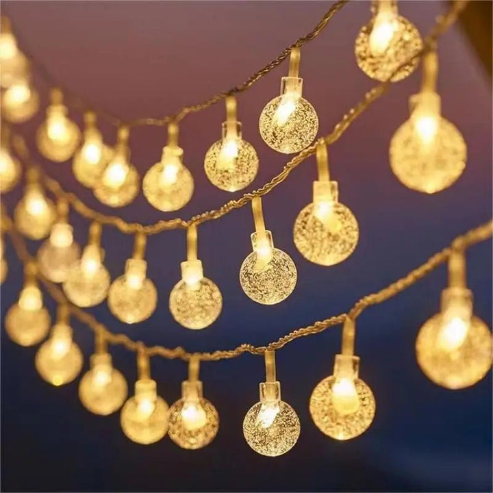 1.5/3M Christmas Lights Snowflake String Lights Fairy Lights Waterproof Star Ball LED Lamp for Home Christmas Tree Garden Decor - Nook Nest Online Store