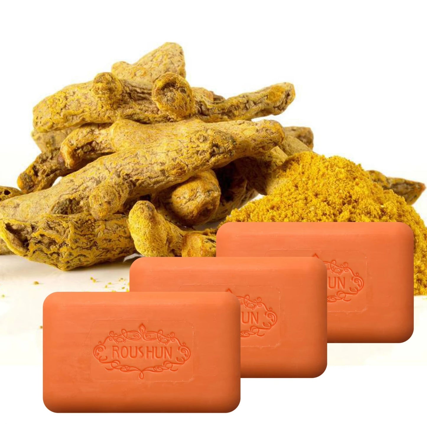 2Pcs Turmeric Soap Face Cleansing anti Acne Whitening Skin Lightening Face Remove Pimples Dark Spots Lightening Handmade Soap - Nook Nest Online Store