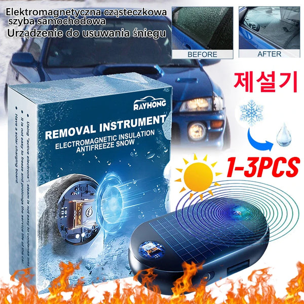 Solar Antifreeze Electromagnetic Molecular Windshield Car Snow Removal Instrument Window Glass Defogging & Defrosting & Deicing