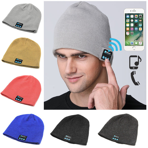 Wireless Bluetooth Knitted Beanie Hat With Headphones Music Phone Call Function Gifts For Men Outdoor Use