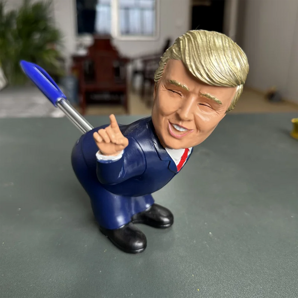 Trump piggy bank and pen holder Trump figurine Trump Coin Bank President Figure Statue Trump Resin Sculpture desktop ornament