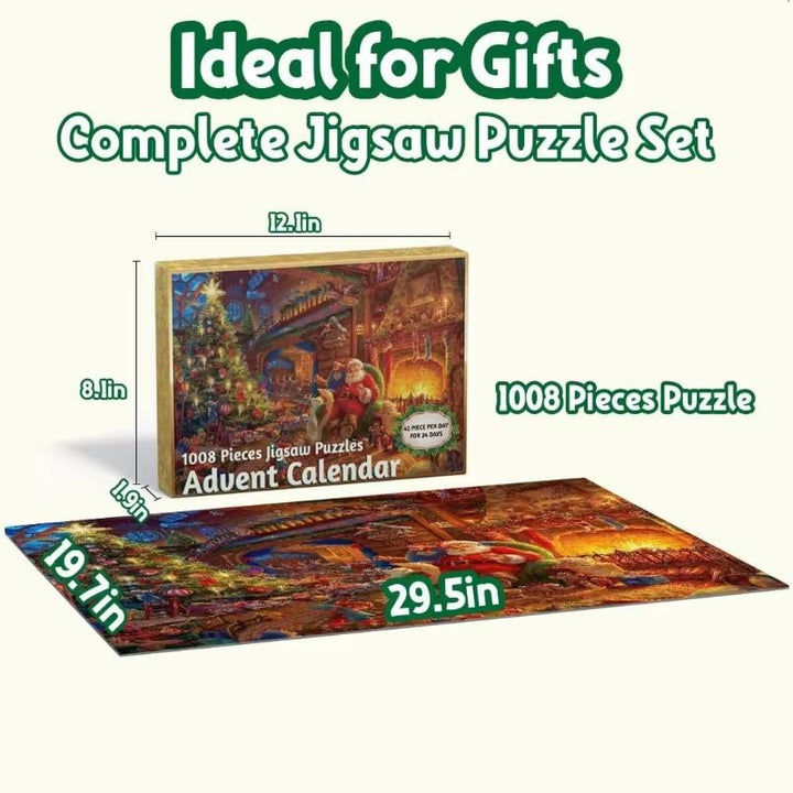 Advent Calendar 2023 Christmas Jigsaw Puzzles 1008Pcs 24 Days Christmas Countdown Calendar Thanksgiving Gift Family Game Puzzle - Nook Nest Online Store