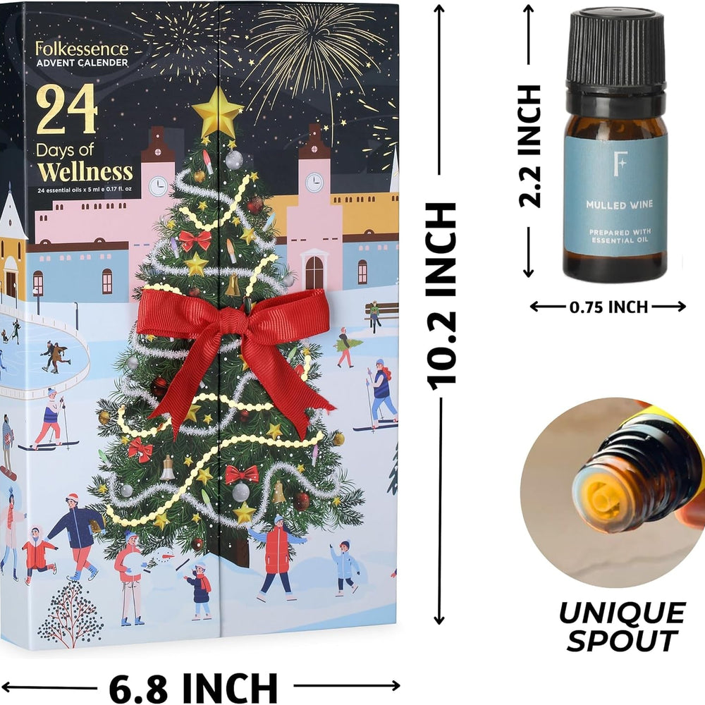 
                  
                    Advent Calendar 2024 Pack of 24 Christmas Gifts Set, Christmas Essential Oil Set for Diffuser, Christmas Fragrance Oils, Holiday Gift Set | 24 Days of Wellness for Women Men Adult - Nook Nest Online Store
                  
                