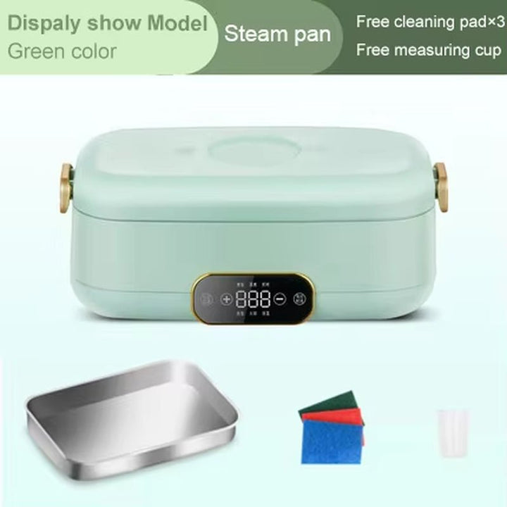 An electrically heated lunch box and steamer. Lunch box. Cookware warmer food container made of stainless steel - Nook Nest Online Store