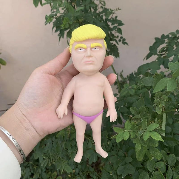 2 PCS Donald Trump Sand-Filled Squishy Fidget Toys Squishy Toys Stress Relief Toy Trump Doll Trump Merchandise Squishy Ball（Swimming Trunks Are Random in Color） (A)