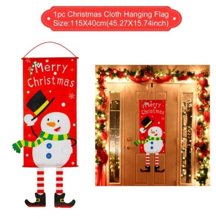 Christmas Hanging Flag Merry Christmas Decorations for Home 2021 Christmas Gifts Christmas Ornaments Navidad Xmas New Year 2022 - Nook Nest Online Store