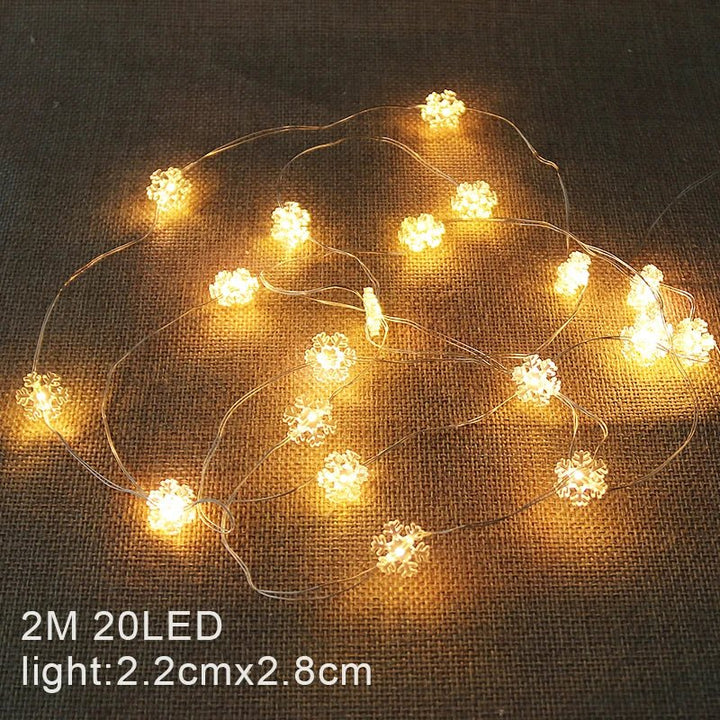 Christmas LED String Lights Santa Claus Snowflakes Snowman Xmas Tree Fairy Lights Garland Christmas Decorations for Home Navidad - Nook Nest Online Store