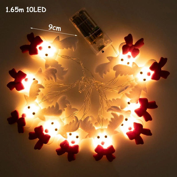 Christmas LED String Lights Santa Claus Snowflakes Snowman Xmas Tree Fairy Lights Garland Christmas Decorations for Home Navidad - Nook Nest Online Store