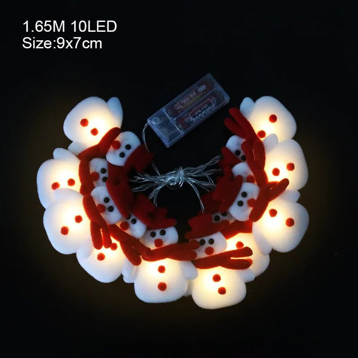 Christmas LED String Lights Santa Claus Snowflakes Snowman Xmas Tree Fairy Lights Garland Christmas Decorations for Home Navidad - Nook Nest Online Store