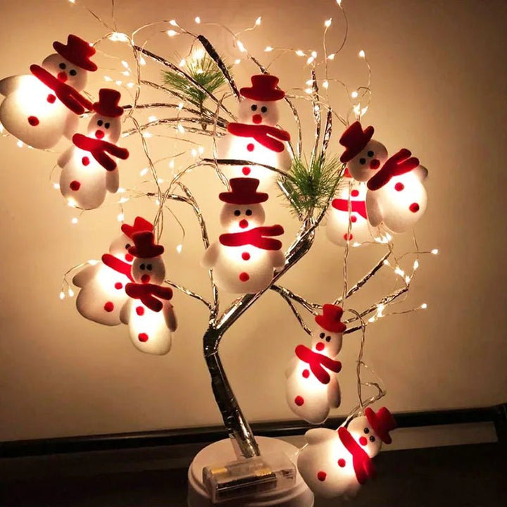 Christmas LED String Lights Santa Claus Snowflakes Snowman Xmas Tree Fairy Lights Garland Christmas Decorations for Home Navidad - Nook Nest Online Store