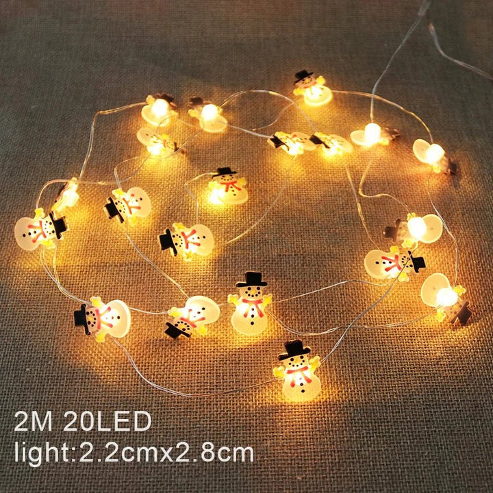 Christmas LED String Lights Santa Claus Snowflakes Snowman Xmas Tree Fairy Lights Garland Christmas Decorations for Home Navidad - Nook Nest Online Store