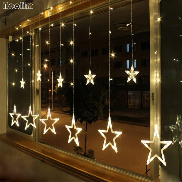 Christmas Lights Outdoor Led String Christmas Decorations for Home Party Decoration 12 Lamps - Nook Nest Online Store