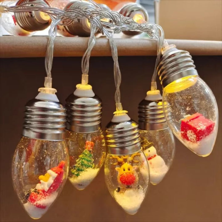 Christmas Small Bulb Light String Christmas Decoration LED Light String Santa Claus Snowman Christmas Tree - Nook Nest Online Store