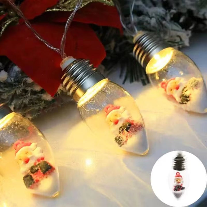 Christmas Small Bulb Light String Christmas Decoration LED Light String Santa Claus Snowman Christmas Tree - Nook Nest Online Store