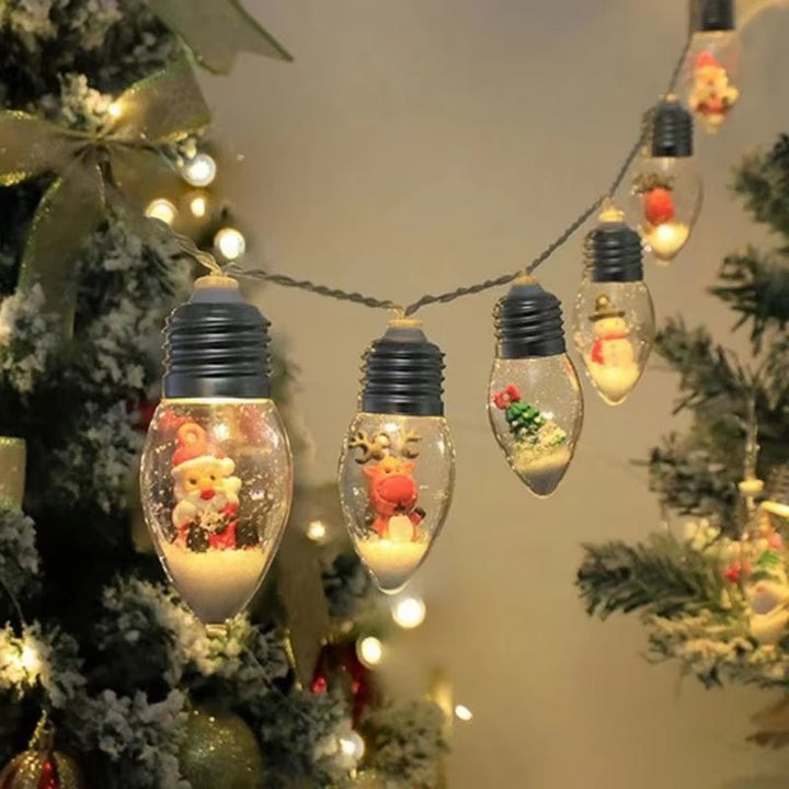 Christmas Small Bulb Light String Christmas Decoration LED Light String Santa Claus Snowman Christmas Tree - Nook Nest Online Store