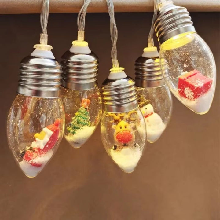 Christmas Small Bulb Light String Christmas Decoration LED Light String Santa Claus Snowman Christmas Tree - Nook Nest Online Store