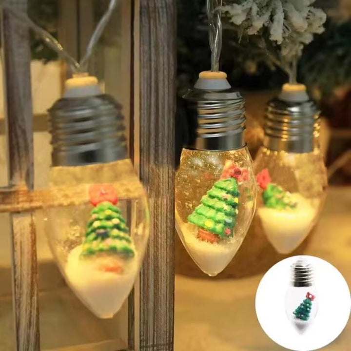 Christmas Small Bulb Light String Christmas Decoration LED Light String Santa Claus Snowman Christmas Tree - Nook Nest Online Store