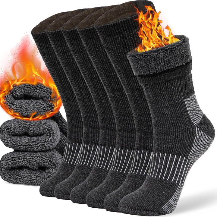 Merino Wool Casual Socks - Warm and Cozy Boot Socks for Men and Women for Winter Wear