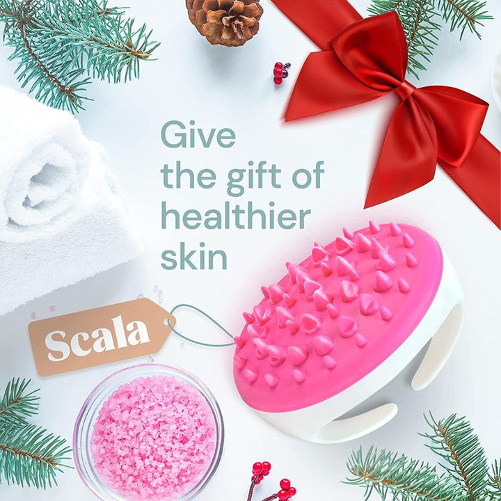 Scala Silicone anti Cellulite Massager, Body Shower Scrubber, Cellulite Remover - Improve Circulation, Distribute Fat Deposits, Body Massager, Exfoliator, Fat Roller Use with Creams and Oils,