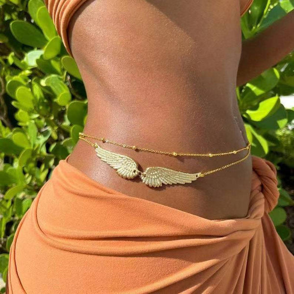 Sexy Double Wings Angel Waist Chain Accessories