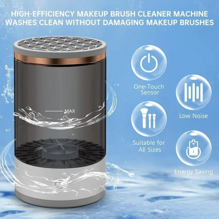 Electric Makeup Brush Cleaner Rechargeable Makeup Brushes Cleaning Tool Automatic Makeup Brush Cleaning Stand Device - Nook Nest Online Store