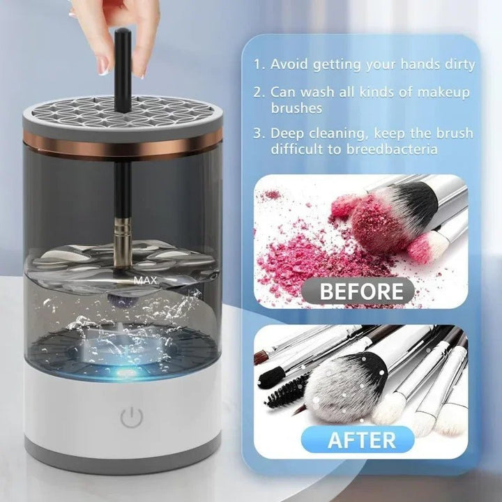 Electric Makeup Brush Cleaner Rechargeable Makeup Brushes Cleaning Tool Automatic Makeup Brush Cleaning Stand Device - Nook Nest Online Store