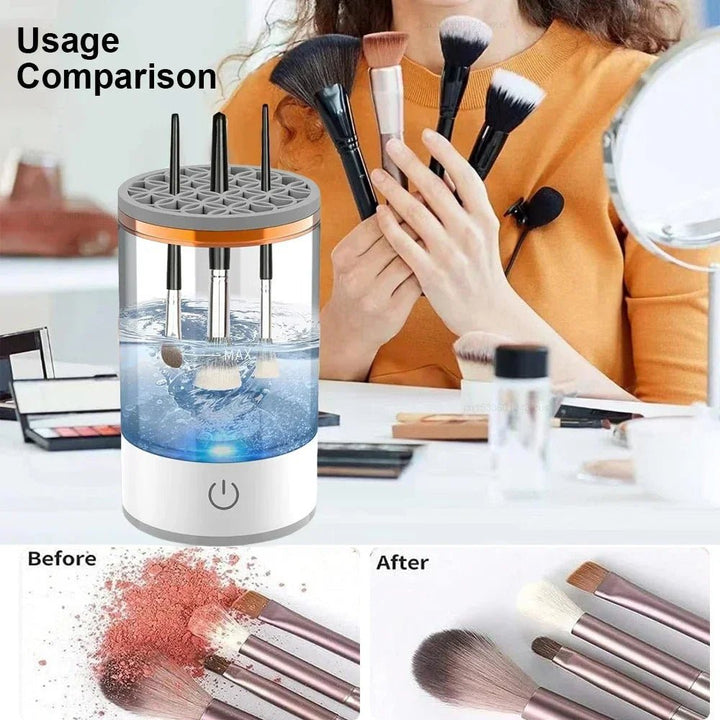 Electric Makeup Brush Cleaner Rechargeable Makeup Brushes Cleaning Tool Automatic Makeup Brush Cleaning Stand Device - Nook Nest Online Store