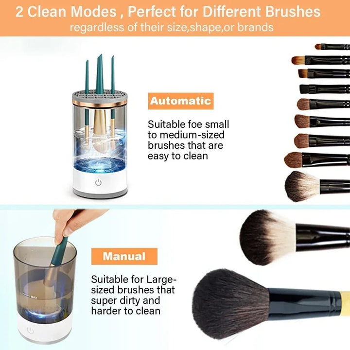 Electric Makeup Brush Cleaner Rechargeable Makeup Brushes Cleaning Tool Automatic Makeup Brush Cleaning Stand Device - Nook Nest Online Store