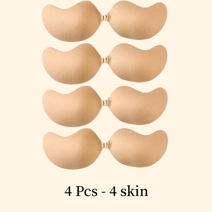 Mango Shape Silicone Chest Stickers Lift up Nipple Cover Pasties Self Adhesive Invisible Bra Breast Petals Pad Underware 1/2Pcs - Nook Nest Online Store