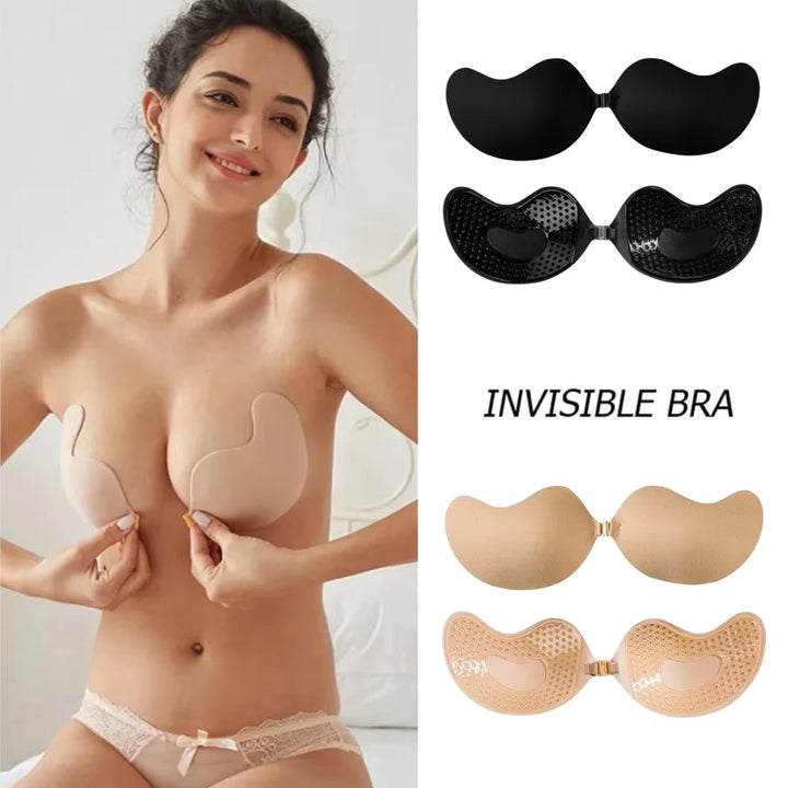 Mango Shape Silicone Chest Stickers Lift up Nipple Cover Pasties Self Adhesive Invisible Bra Breast Petals Pad Underware 1/2Pcs - Nook Nest Online Store