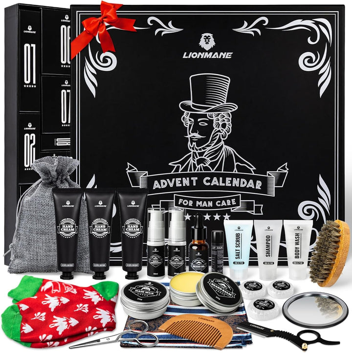 Mens Advent Calendar Gift Set, Beard Care Set 2024 Advent Calendar Countdown Gifts, 24 Days Christmas Gift for for Adult Men Father Boyfriend Grandpa Husband, Xmas Holiday Surprise Gifts - Nook Nest Online Store