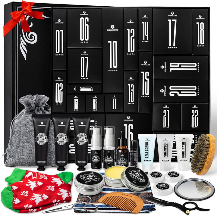 Mens Advent Calendar Gift Set, Beard Care Set 2024 Advent Calendar Countdown Gifts, 24 Days Christmas Gift for for Adult Men Father Boyfriend Grandpa Husband, Xmas Holiday Surprise Gifts - Nook Nest Online Store