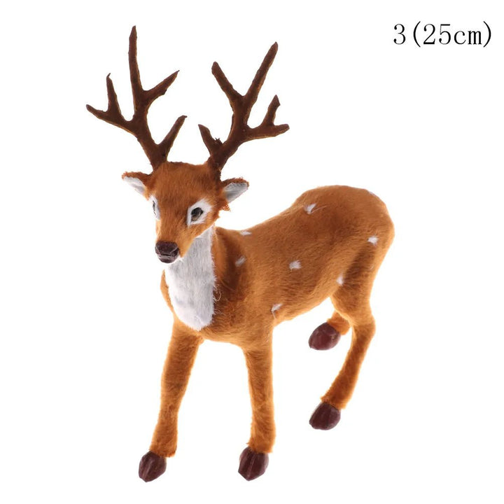 Simulation Christmas Deer Christmas Elk Plush Reindeer Christmas Decoration Fairy Garden Miniatures Props - Nook Nest Online Store