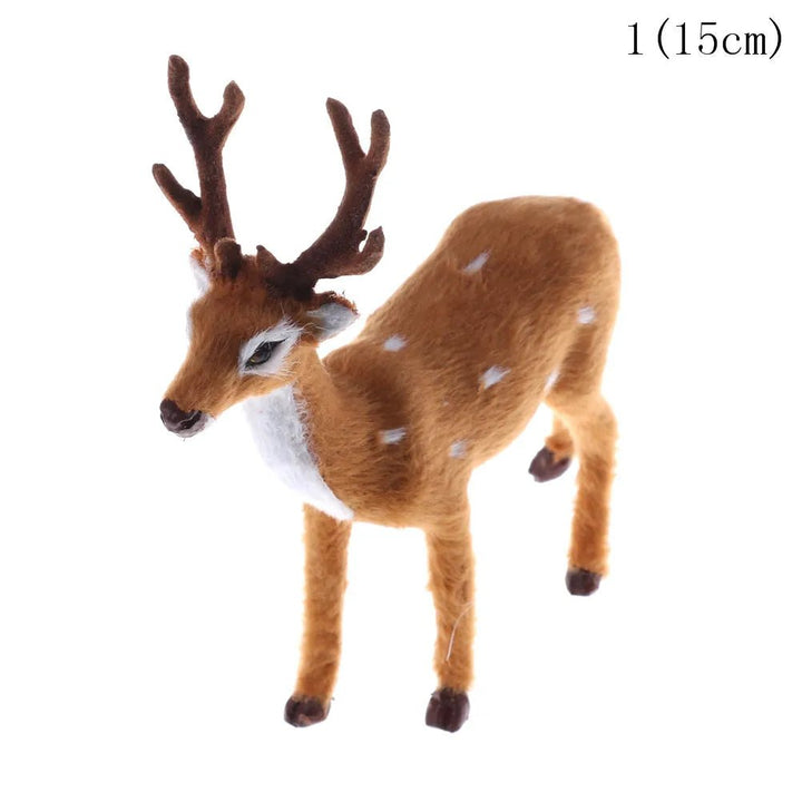 Simulation Christmas Deer Christmas Elk Plush Reindeer Christmas Decoration Fairy Garden Miniatures Props - Nook Nest Online Store