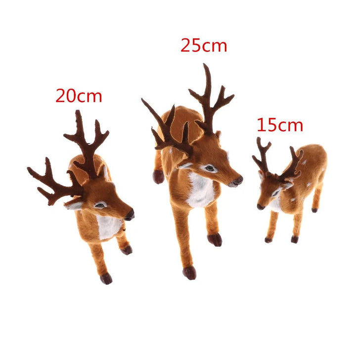 Simulation Christmas Deer Christmas Elk Plush Reindeer Christmas Decoration Fairy Garden Miniatures Props - Nook Nest Online Store