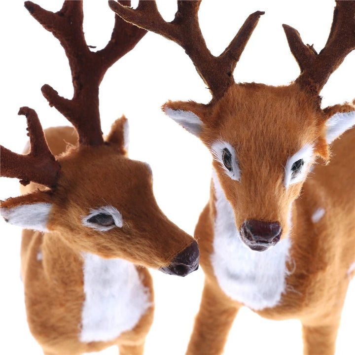 Simulation Christmas Deer Christmas Elk Plush Reindeer Christmas Decoration Fairy Garden Miniatures Props - Nook Nest Online Store