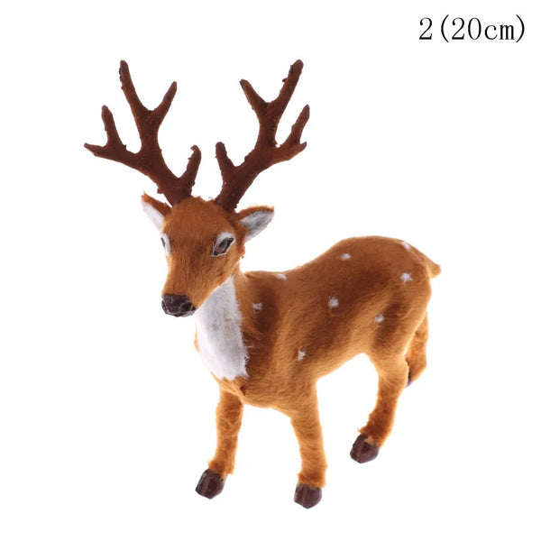 Simulation Christmas Deer Christmas Elk Plush Reindeer Christmas Decoration Fairy Garden Miniatures Props - Nook Nest Online Store