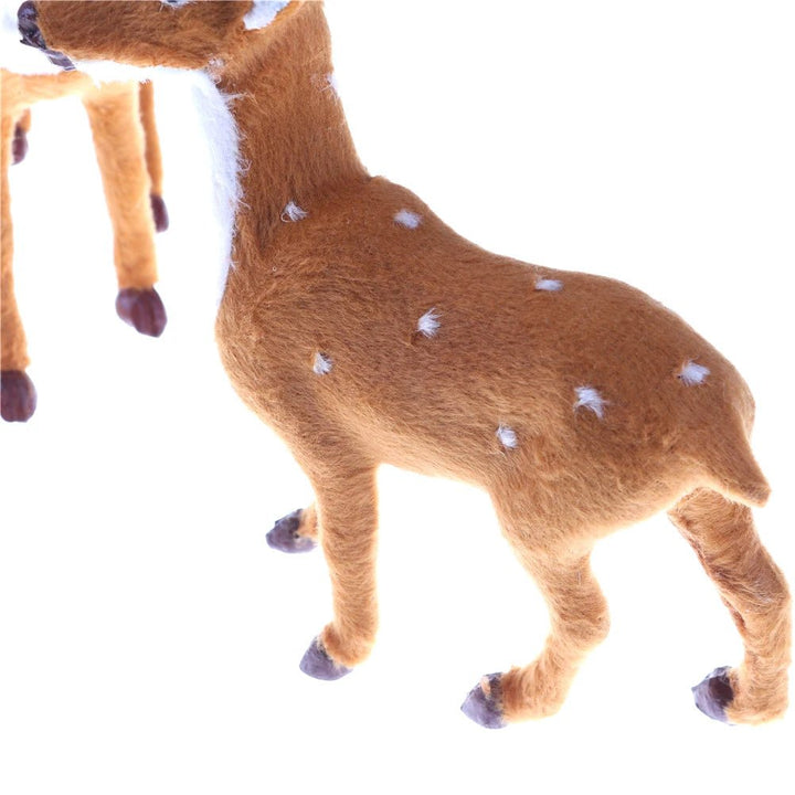 Simulation Christmas Deer Christmas Elk Plush Reindeer Christmas Decoration Fairy Garden Miniatures Props - Nook Nest Online Store