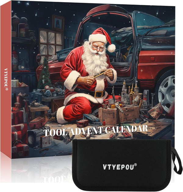 Tool Advent Calendar for Adult Men - Mechanics Tools Set Advent Calendar for 24 Days Christmas Countdown - 2024 Xmas Holiday Surprise Gift for Automotive Enthusiasts - Nook Nest Online Store